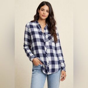 Rails Blue & White Buffalo Plaid Button-Down Shirt